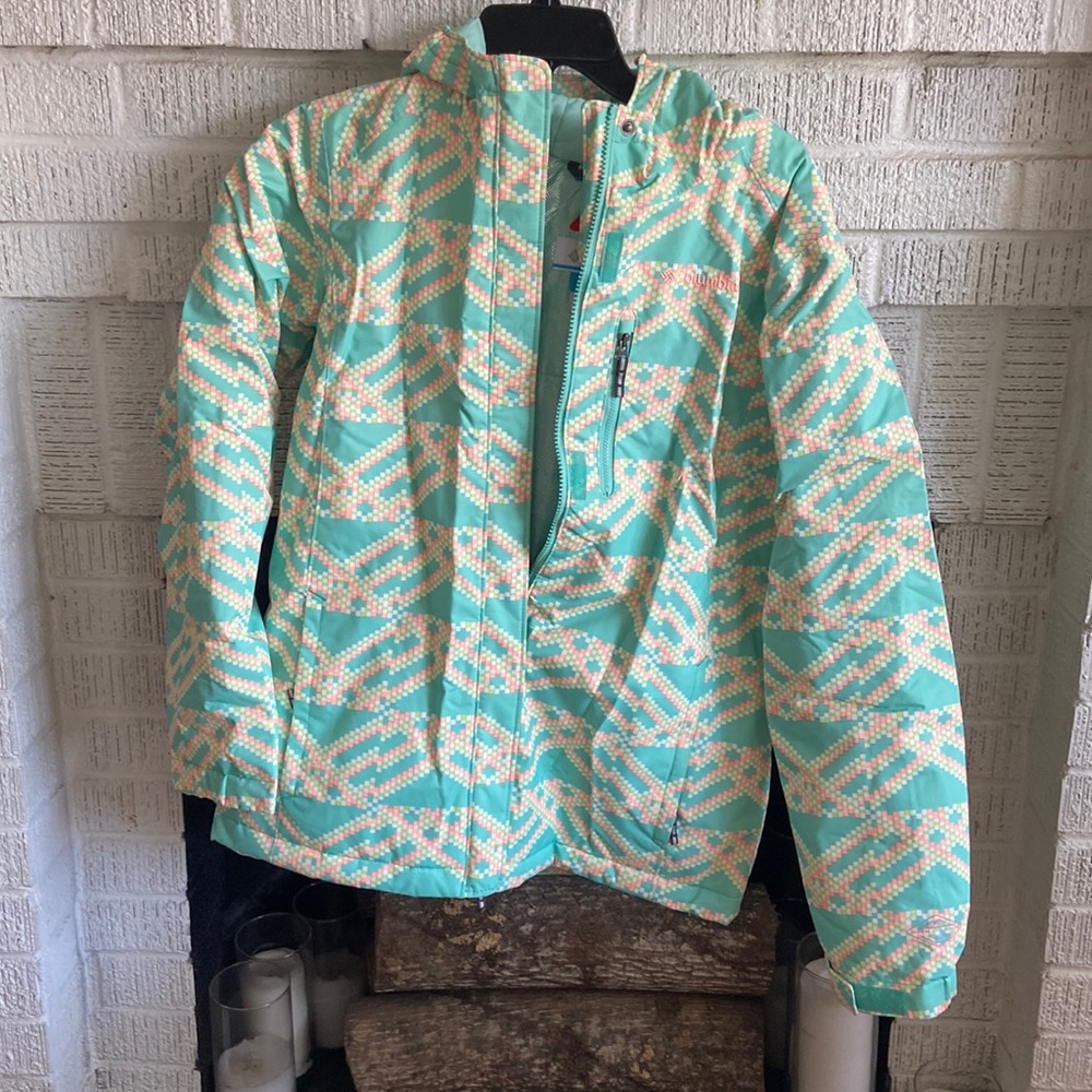 Columbia Kids Puffer Jacket - Mint and Peach